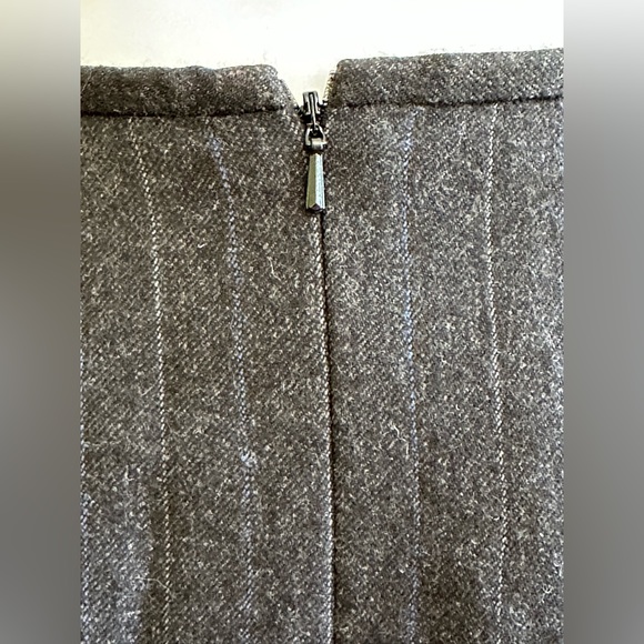 Ralph Lauren Midi Business Attire 100% Wool Skirt With Blue & Gray strip… - Picture 4 of 11